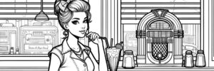 Pin Up Colouring in Sheets